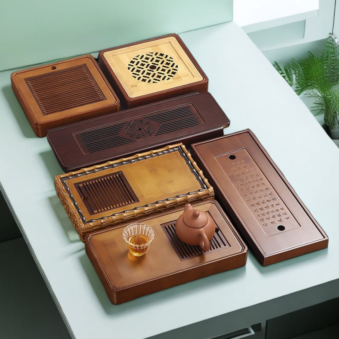 Natural Bamboo Tea Tray Water Storage Typechinese Tea Tray - Etsy