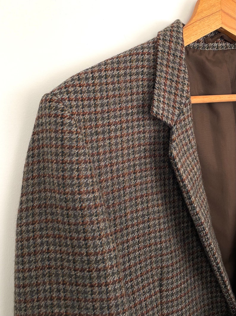 Vintage Wool Blazer oversized brown_Straight fit, pure wool image 3