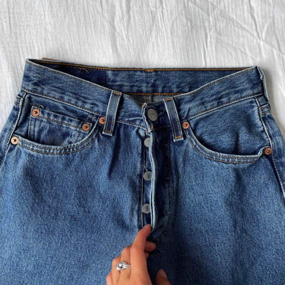 Levis 501 Jeans W26 L32 Mid Blue VINTAGE | Etsy Australia