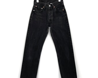 Vintage Levi's 501 jeans W27 L28 grijszwart (N.1457)