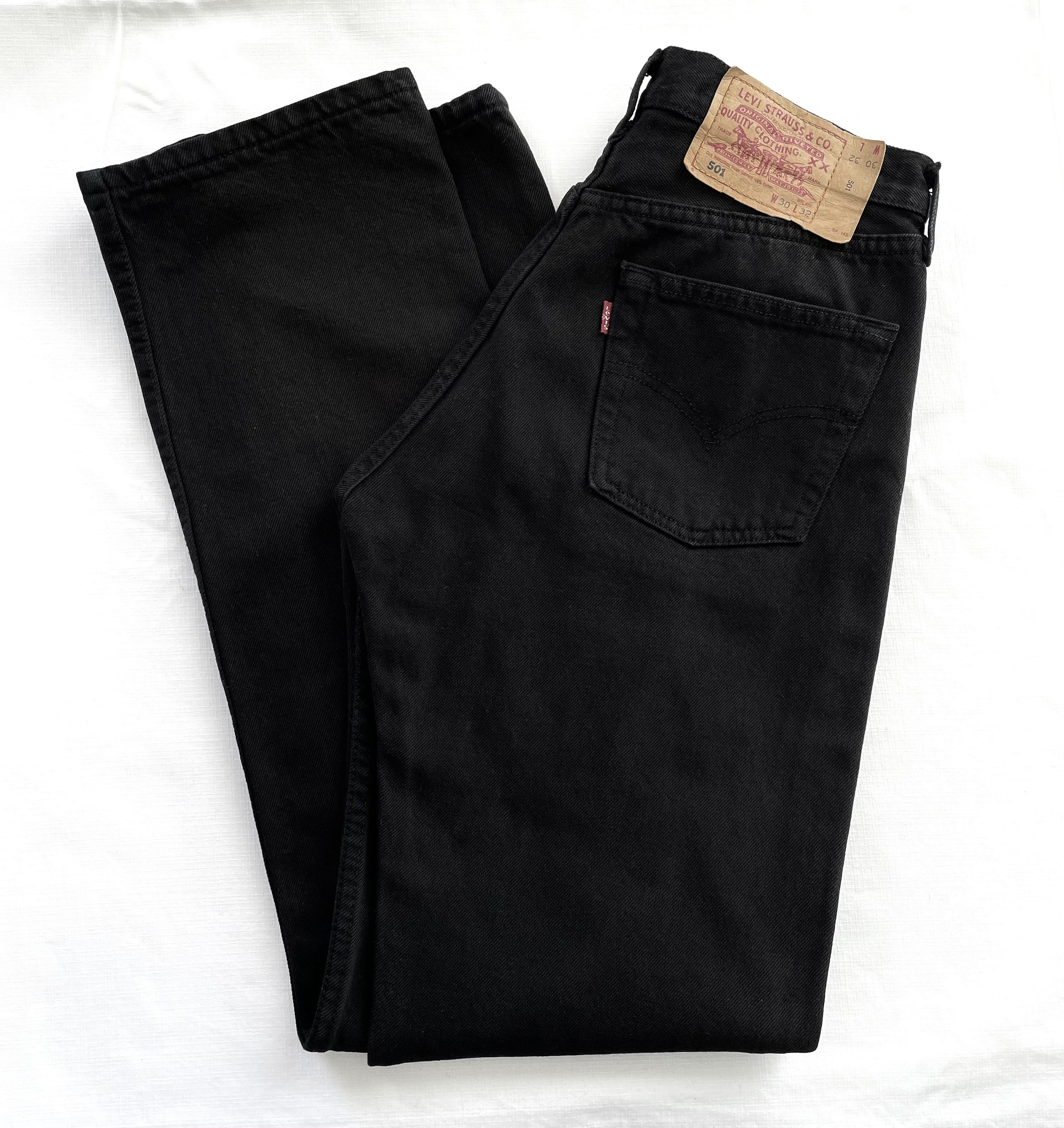 Vintage Levi's 501 Jeans W30 L32 Black (N.1438) - Etsy