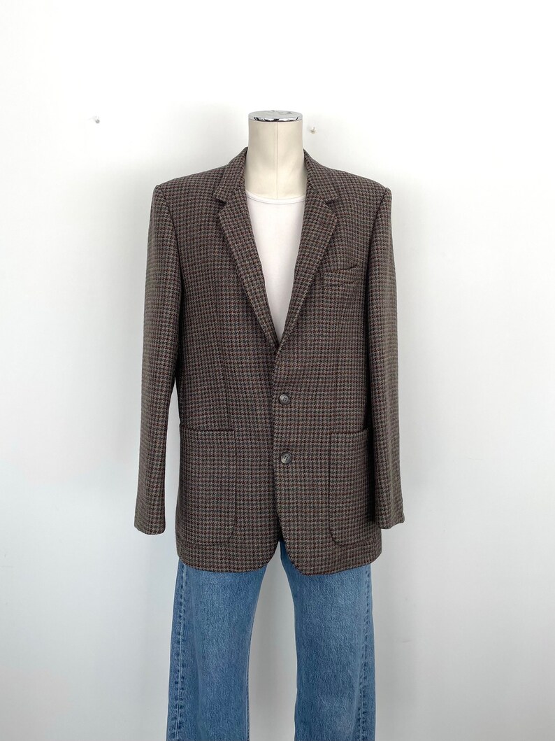 Vintage Wool Blazer oversized brown_Straight fit, pure wool image 7