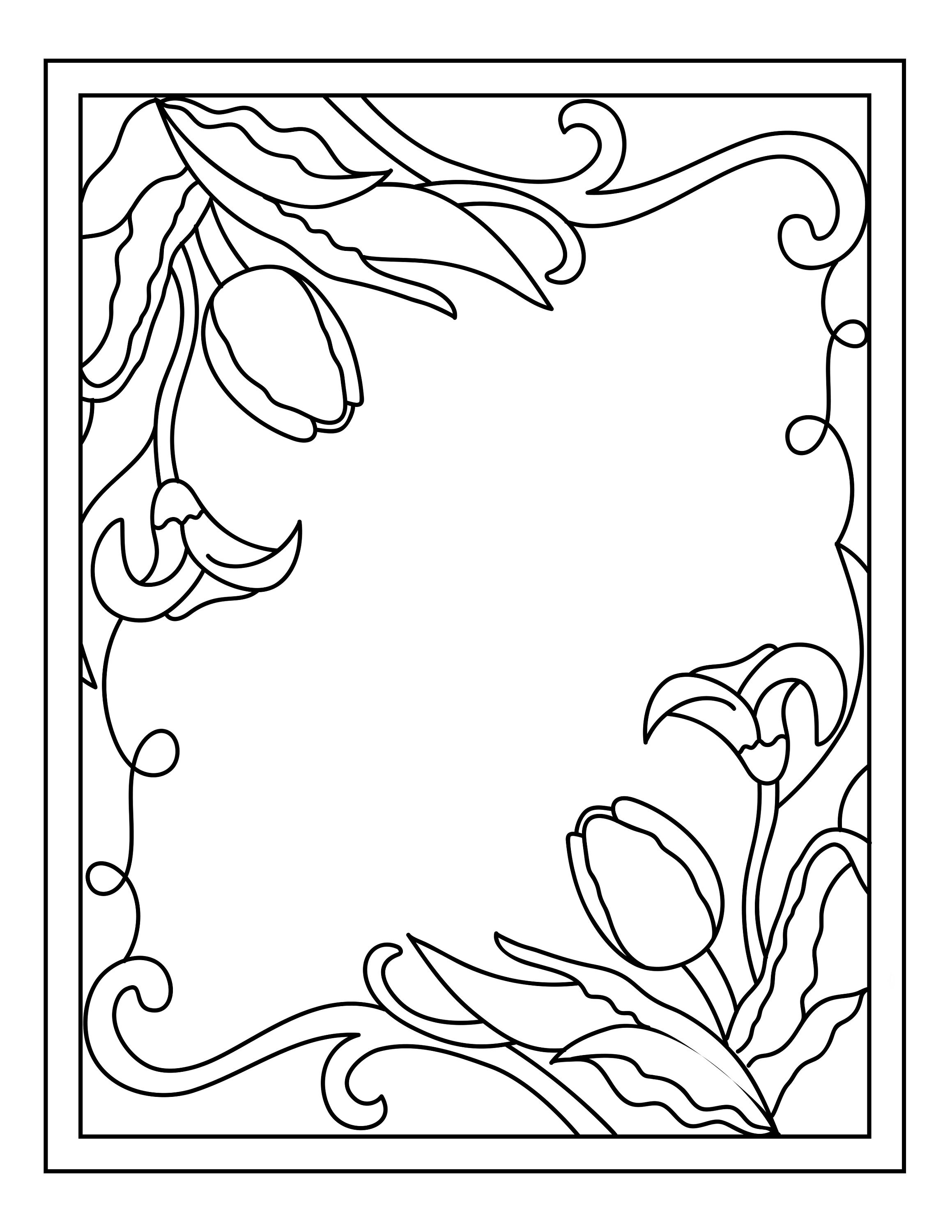 16 x Borders Colouring Pages 8.5inch x 11inch premium | Etsy