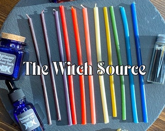 Beeswax Stick Candles for Rituals, Spell Chime Candles, Witchcraft Witchy Spellcraft