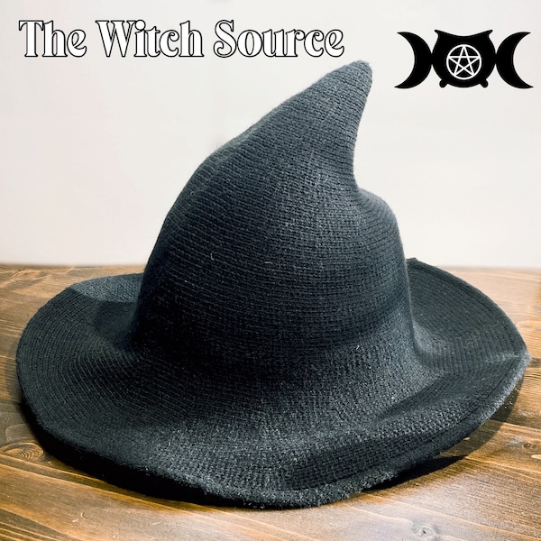 Witch's Hat with Removable Charm & Tassel Black or Purple