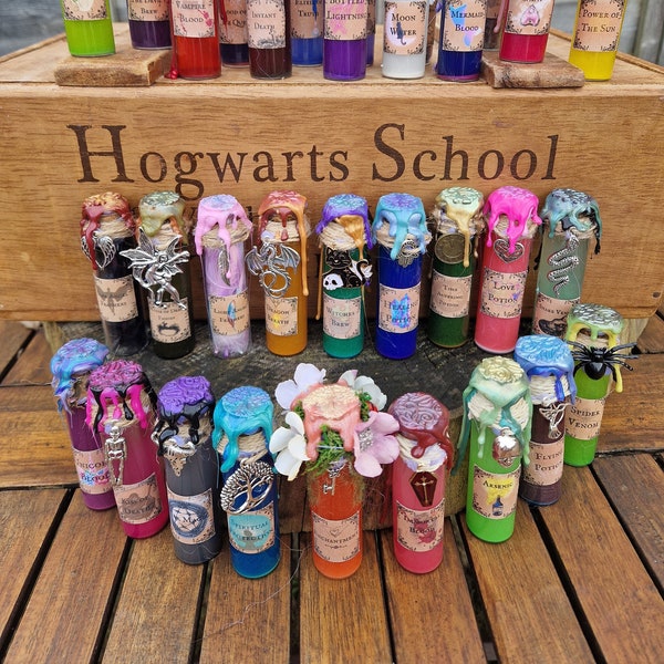 Colour-changing Potions/Apothecary Potions/Magical Potions/shimmering potions/Witch Potion Bottles/Witches Apothecary/ OFFER in description