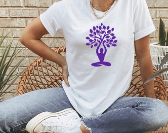 Yoga Shirt - Tree of Life - Firmly Planted T-shirt- Rooted and Grounded - Yoga Tshirt - Unisex Jersey Short Sleeve Tee