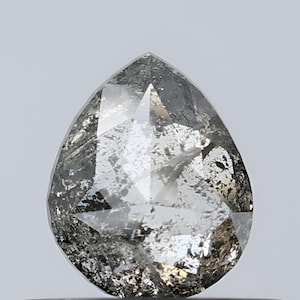 Diamante naturale a forma di pera da 0,49 CT, 4,6*5,6 MM, sale e carta
