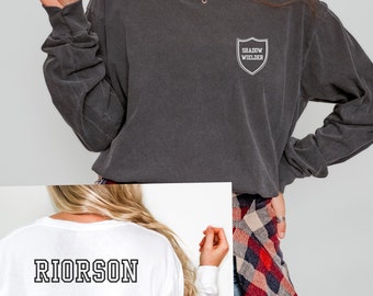 Riorson Fourth Wing Comfort Colors Long Sleeve T-Shirt | Romance | Fantasy | Book | Gift | Read | Xaden | Iron Flame | Shadow Daddy