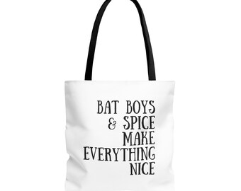 Bat Boys and Spice Tote Bag | ACOTAR | Velaris | City of Starlight | Romantasy | Fantasy | Rhysand | Bookish | Booktok | Book Lover