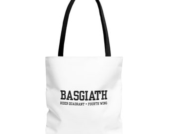 Fourth Wing Basgiath Tote Bag | Rider Quadrant | Xaden | Romantasy | Fantasy | Bookish | Booktok | Book Lover | Iron Flame | Romance