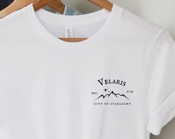 Velaris City of Starlight Single Sided T-Shirt | Bella + Canvas 3001 Shirt | Booktok | Bookish | Bookstagram | ACOTAR | SJM