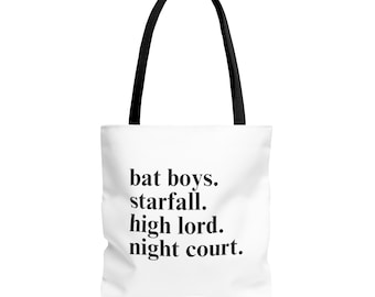 A Court of Thorns and Roses Tote Bag | ACOTAR | Velaris | City of Starlight | Romantasy | Fantasy | Rhysand | Bookish | Booktok | Bat Boys