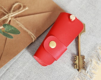 Personalized Leather Keychain for Women, Custom Key Chain, Monogram Keychain, Gift for Her, Leather Key Chain