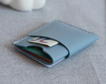 Ultra Slim Leather Card Holder, Custom Personalized Wallet, Compact ID Card Holder, Custom Engraved Cardholder Gift For Any Occasion