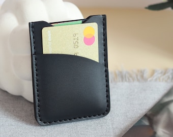 Slim Wallet Pocket Card Holder. Custom Slim Wallet, Monogrammed Credit Card Wallet, Minimalist Leather Wallet, Gift for Boyfriend