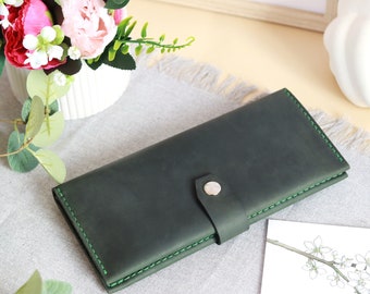 Personalized Leather Women's Wallet, Leather Wallet Women's, Long Wallet, Personalized Wallet Women, Womens Wallet, Engraved Leather Wallet