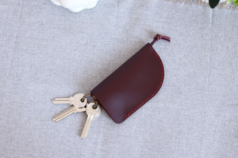 Personalised key holder, leather key holder, Handmade gift idea, Leather key Case, Leather key keeper, Custom key holder, Key pouch image 10