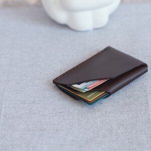 Vintage Wallet for Cards, Leather Card case, Credit Card Holder, Slim Card Wallet, Small Cardholder, Custom Engravings Available image 9