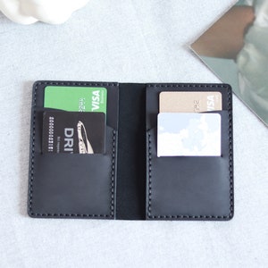 Personalized Leather Bifold Wallet, Monogrammed Men's Wallet, Slim Wallet, Minimalist Wallet, Gift Wallet image 2