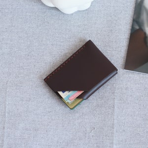 Vintage Wallet for Cards, Leather Card case, Credit Card Holder, Slim Card Wallet, Small Cardholder, Custom Engravings Available image 5