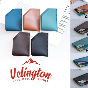 Personalized Leather Card Holder, Slim wallet, Wallets for cards, Cute wallet, front pocket wallet, Engraved wallet card, Cash wallet image 3