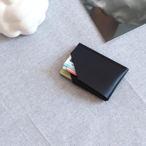 Personalized Leather Card Holder, Slim wallet, Wallets for cards, Cute wallet, front pocket wallet, Engraved wallet card, Cash wallet image 2