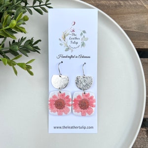 Floral Clay Earrings, Flower Earrings, Polymer Clay Earrings, Handmade