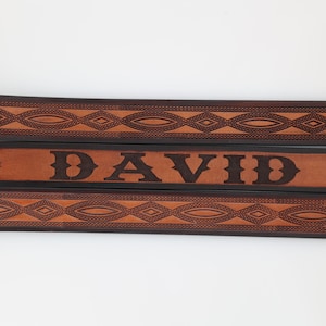 Mens Leather Belt Father&#39;s Day Gift, Gifts for Men, Leather Belt, Personalized, Brown Leather, Custom Name Belt For Men, Women, Personalized