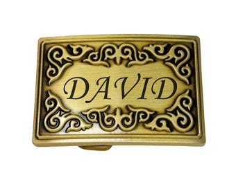 Custom Western Belt Buckle Personalized Men's Belt Buckle Monogram Belt Buckle Groomsmen Gift For Him Engraved Cowboy Buckle Birthday Gift