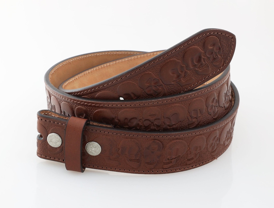 mens skull belt