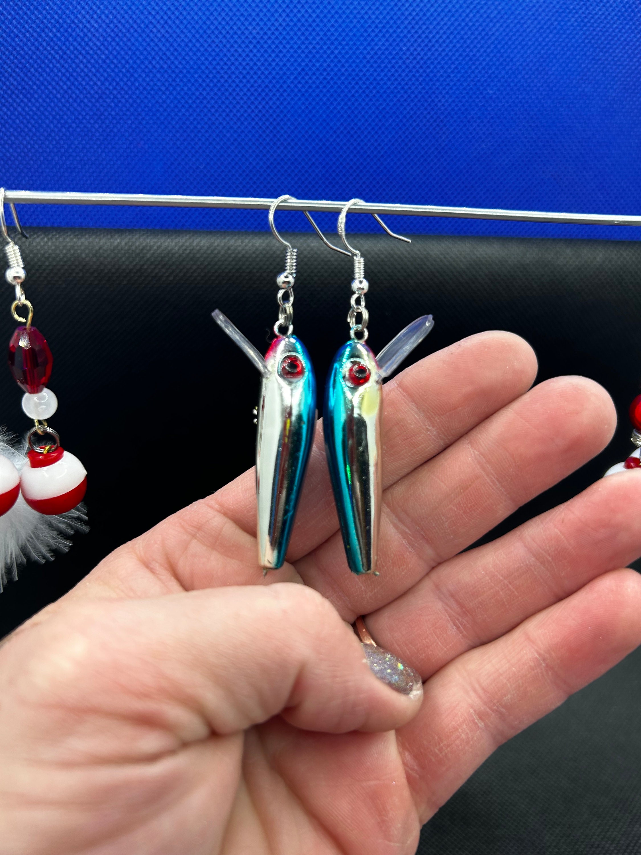 Lucky Fishing Fish Lure Earrings - Etsy