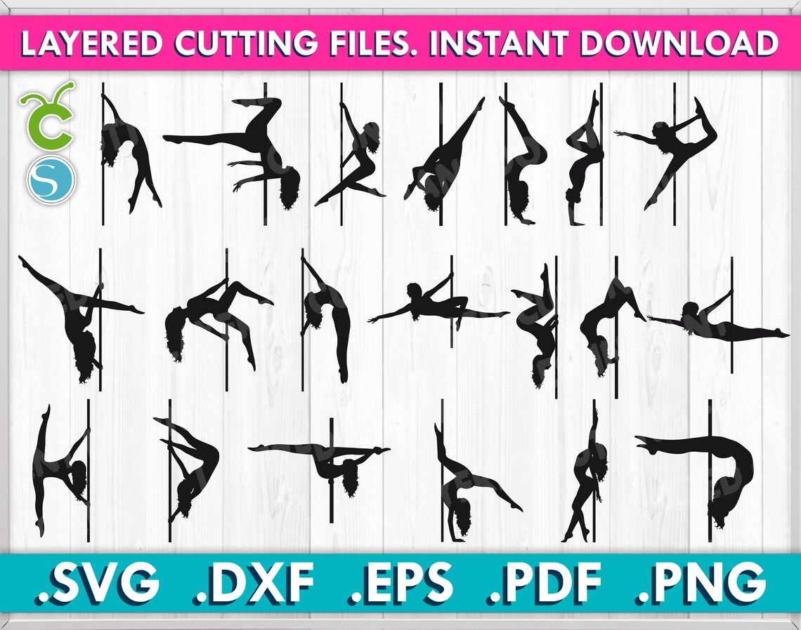Pole Dance Svg Pole Dance Silhouette Svg Dance Svg Etsy