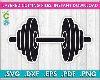 Dumbbell Svg Barbell Svg Dumbbell Svg Cricut Weightlifter - Etsy