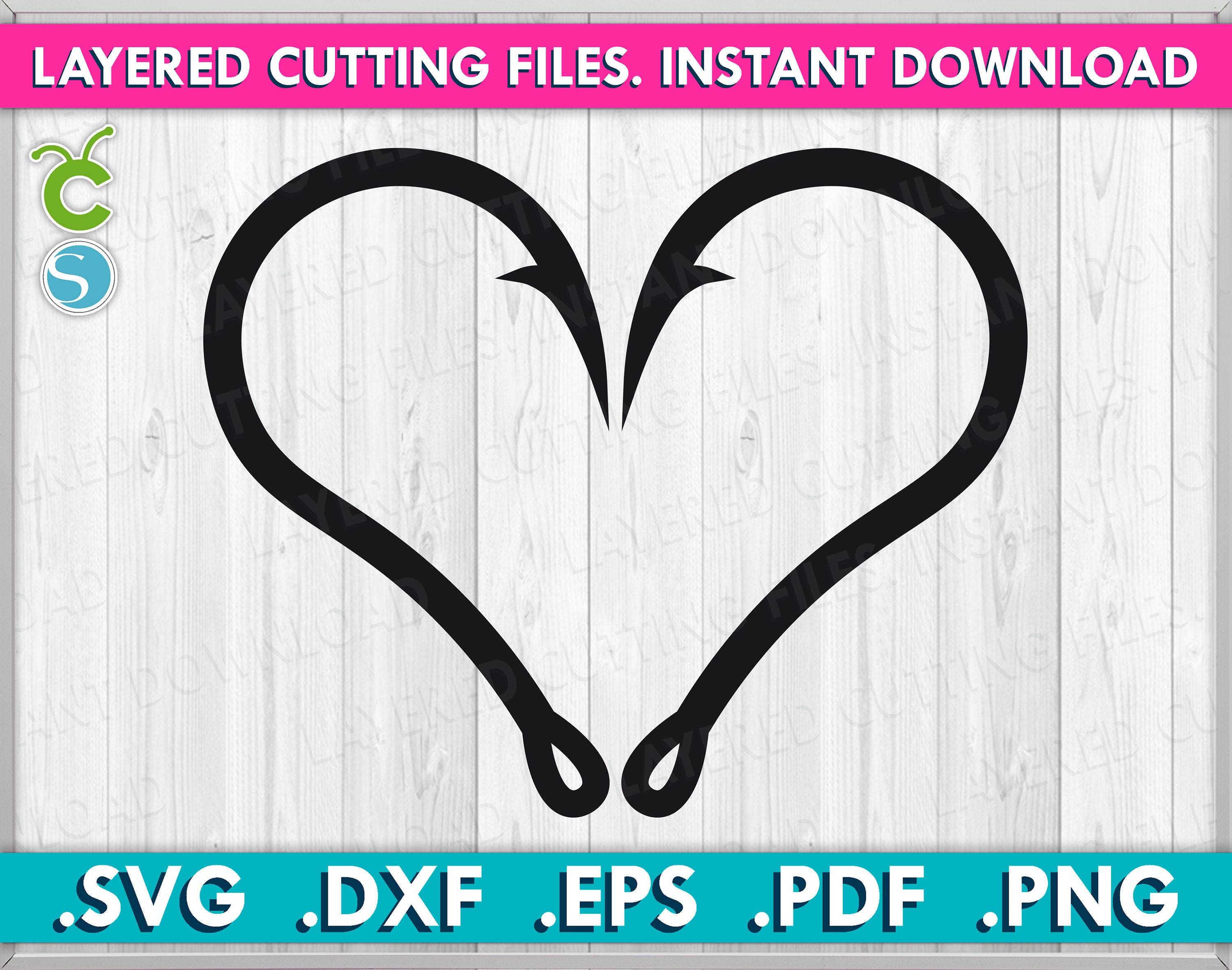 Fishing Hook Svg Fishing Hooks Svg Fishing Hooks Heart Svg Etsy