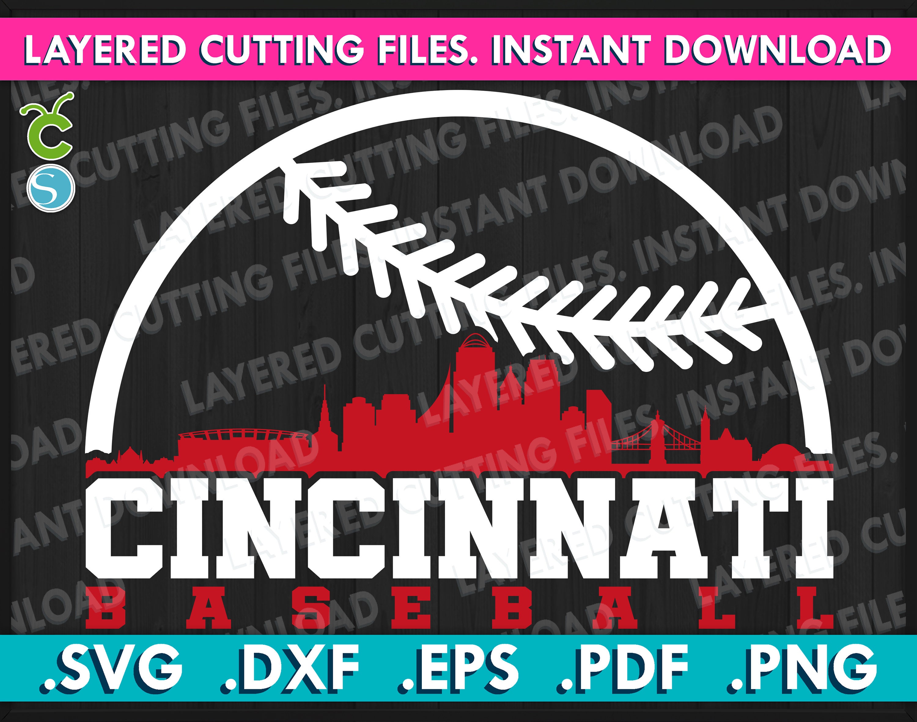 Cincinnati Reds Logo SVG, Cincinnati Reds Baseball Logo SVG, MLB Logo SVG  PNG DXF EPS