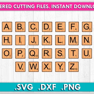 SCRABBLE TILES SVG Files, Scrabble Tiles Clipart, Scrabble Tiles Svg Files  for Cricut