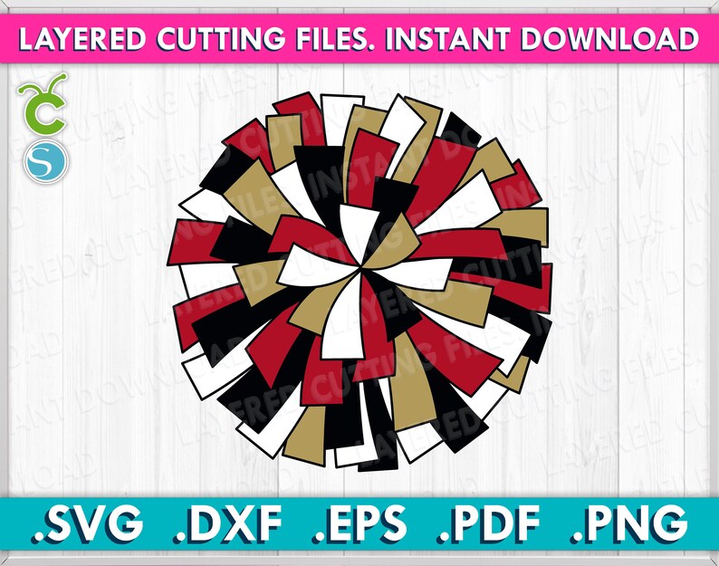 Pom Pom SVG Clipart Team Colors Pompom Svg Cheerleading - Etsy