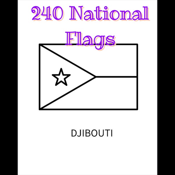 240 National Flag Coloring Pages Educational Printable Pages for Kids Activity Coloring Book National Flags INSTANT DOWNLOAD