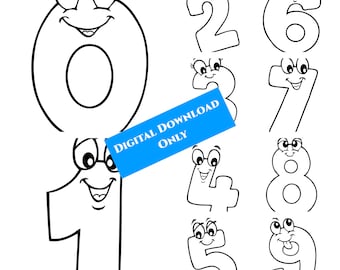 Páginas para colorir com números para impressão, páginas para colorir com números, atividades com números para crianças, festa com números, jogos com números, livro para colorir com números DIGITAL