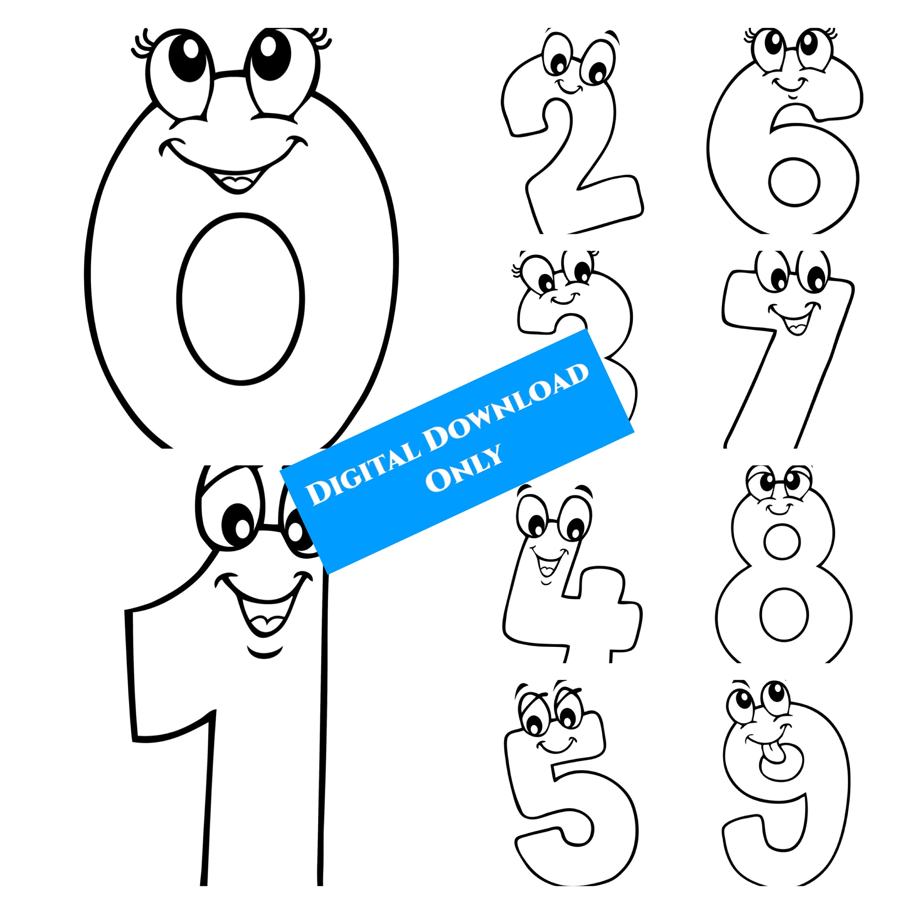 numbers coloring pages printable