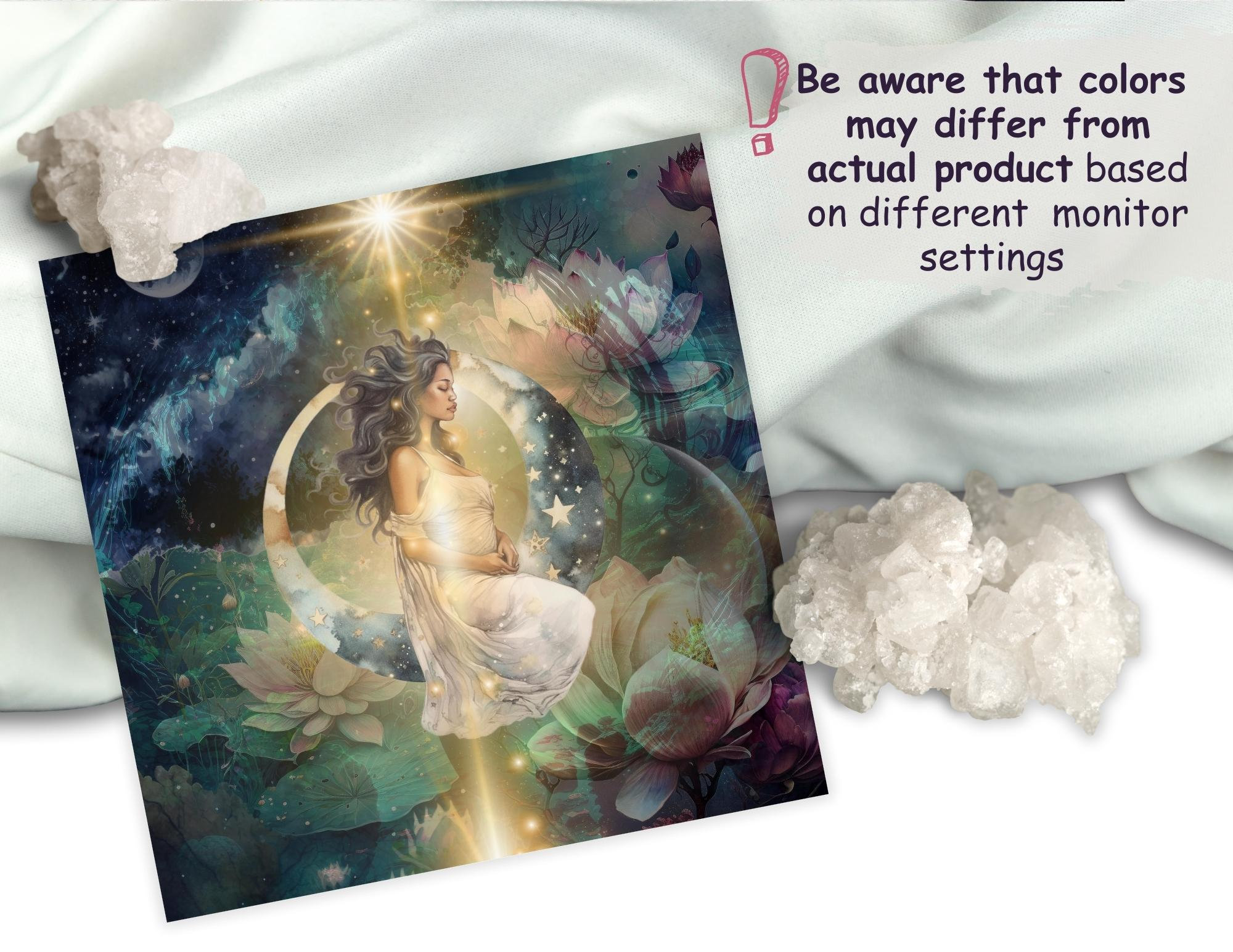 Moon Goddess Print, Goddess Art, Divine Feminine Energy, Spiritual Art ...
