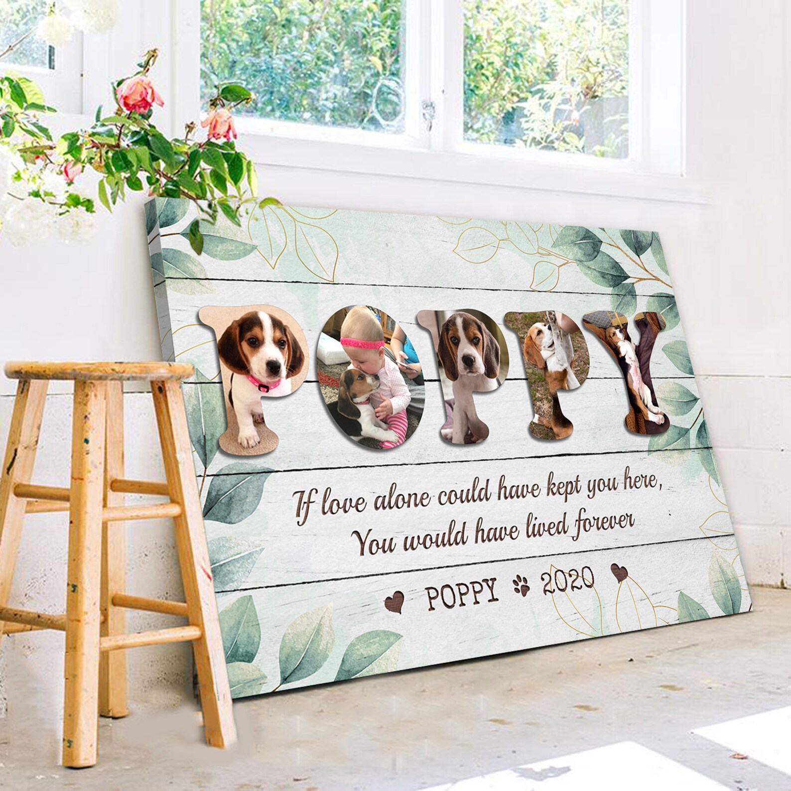 Dog Canvas Canvas Pet Loss Pet Memorial Gifts Custom Pet Etsy