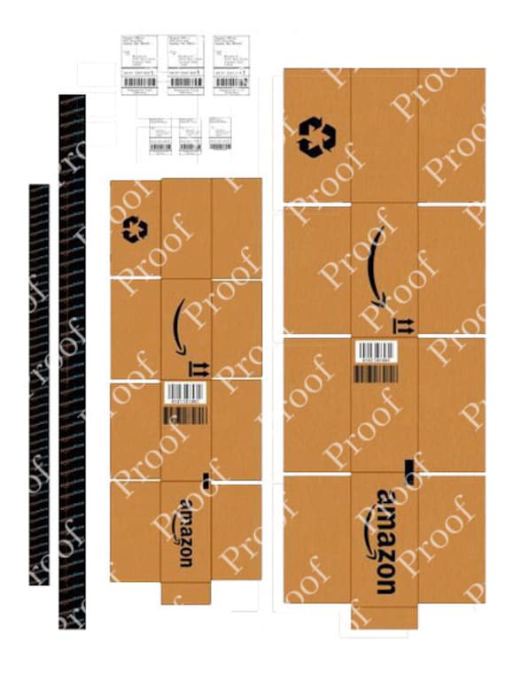 Amazon Box Paper DIY Printable Template for Dollhouse and | Etsy