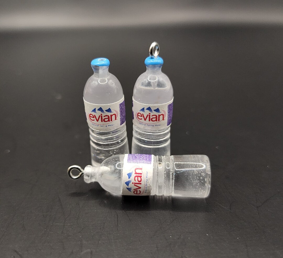 Evian Water Bottle Miniature Set of 2 Etsy