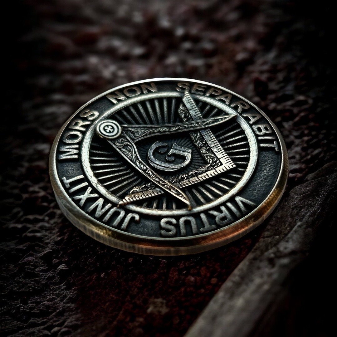 Worry Coin Freemasonry EDC Worry Coin - Etsy