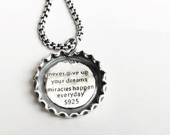 Motivating Gift Motivating Quote Necklace Don\u2019t Give Up What You Want MOST For What You Want TODAY Necklace Goals Gift Dreams Gift