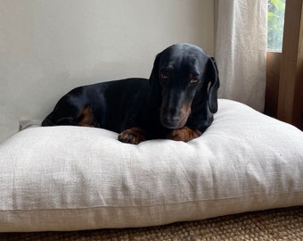 Dog Bed Cushion - Pillow Dog Bed - Dog Bed - Natural Dog Bed