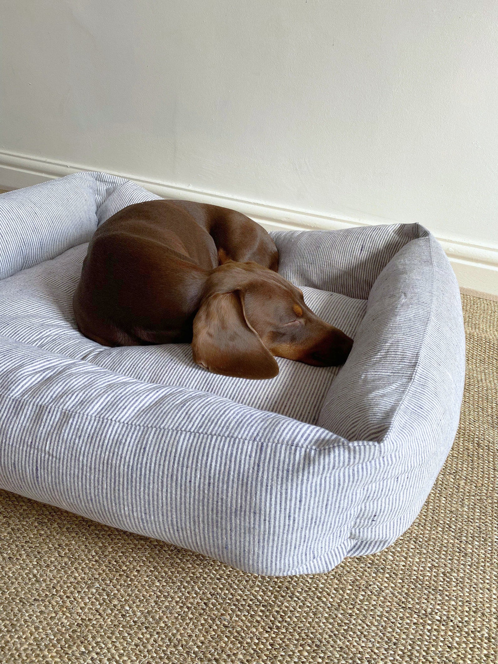 Luxury Stripe Dog Bed Bolster Dog Bed Box Dog Bed Dog Bed Dog Bed