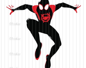 SpiderVerse Digital Files| Miles Morales | SVG Cut files | Digital Cut Files| Cricut | SilhouetteCameo | Spiderman | PNG | PDF